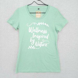 Farm Fresh Clothing Shirt Womens Small Green Short Sleeve Crew Neck Organic